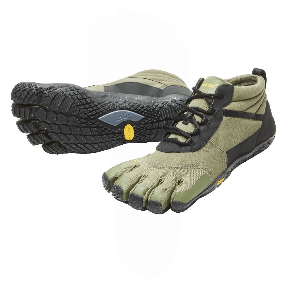 Vibram Five Fingers Mens V-Trek Insulated - Trail Shoes Olive - SGJ637891